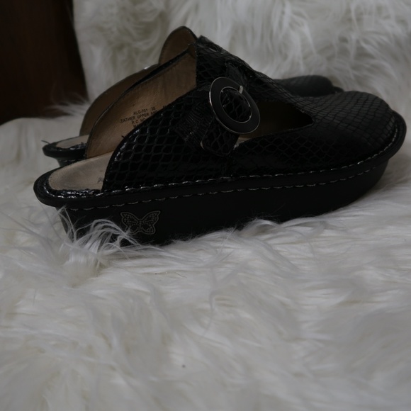 Alegria ALG-701 Slip On Comfort Mules Clogs Black - Picture 4 of 8